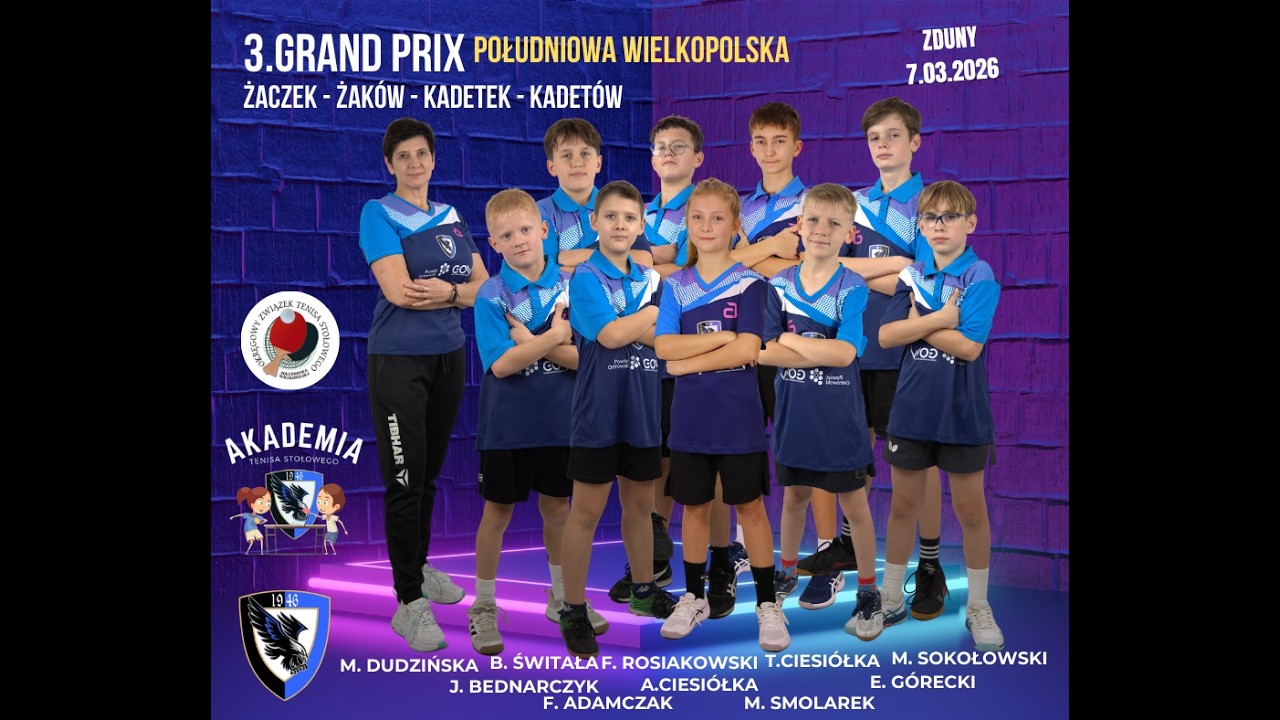 KAM 1: 3. Grand Prix Południowa Wielkopolska żaków i kadetów, Zduny 7.03.2026