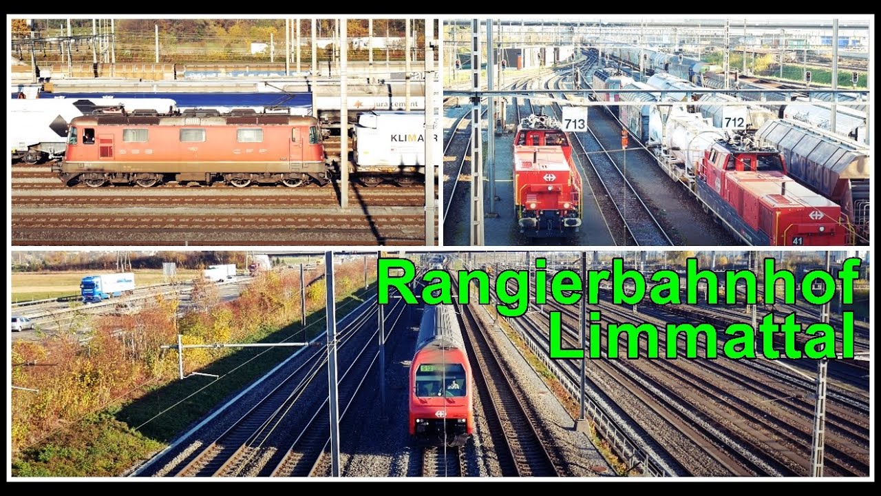 Viele SBB Loks im Dauereinsatz am Rangierbahnhof Limmattal, Kanton Aargau, Schweiz 2020