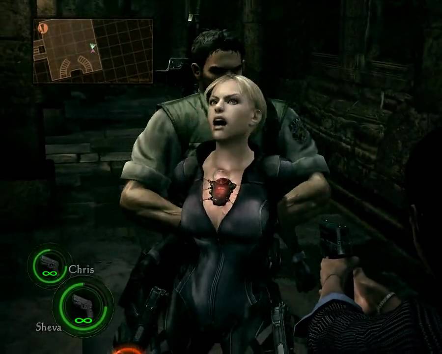 Resident Evil 5 - story mode - chapter 5-3  /  Wesker and Jill VS Chris and Sheva