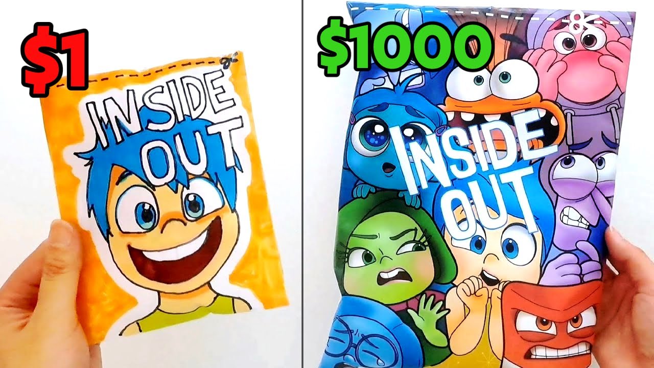 [Paper diy] $1 VS $100 BLIND BAG! | Inside out edition | tutorial | ASMR