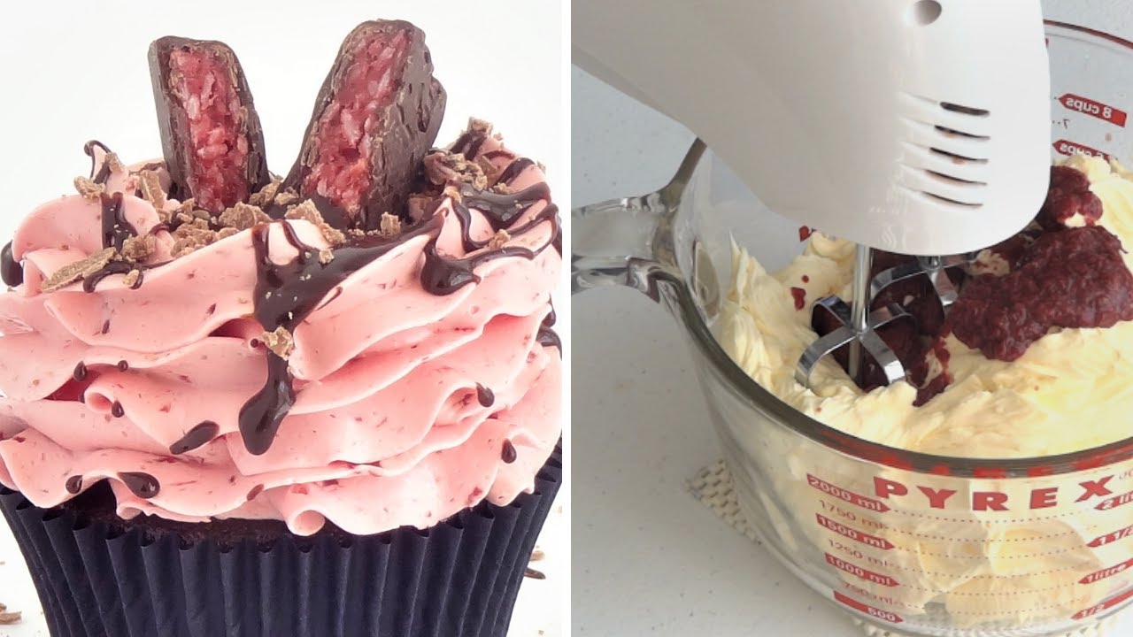 SILKY Smooth Cherry No-Grit Buttercream Frosting SMBC texture without the eggs!