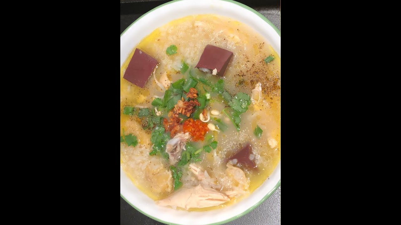 Khmer Food -chicken Rice Porridge បបរមាន់