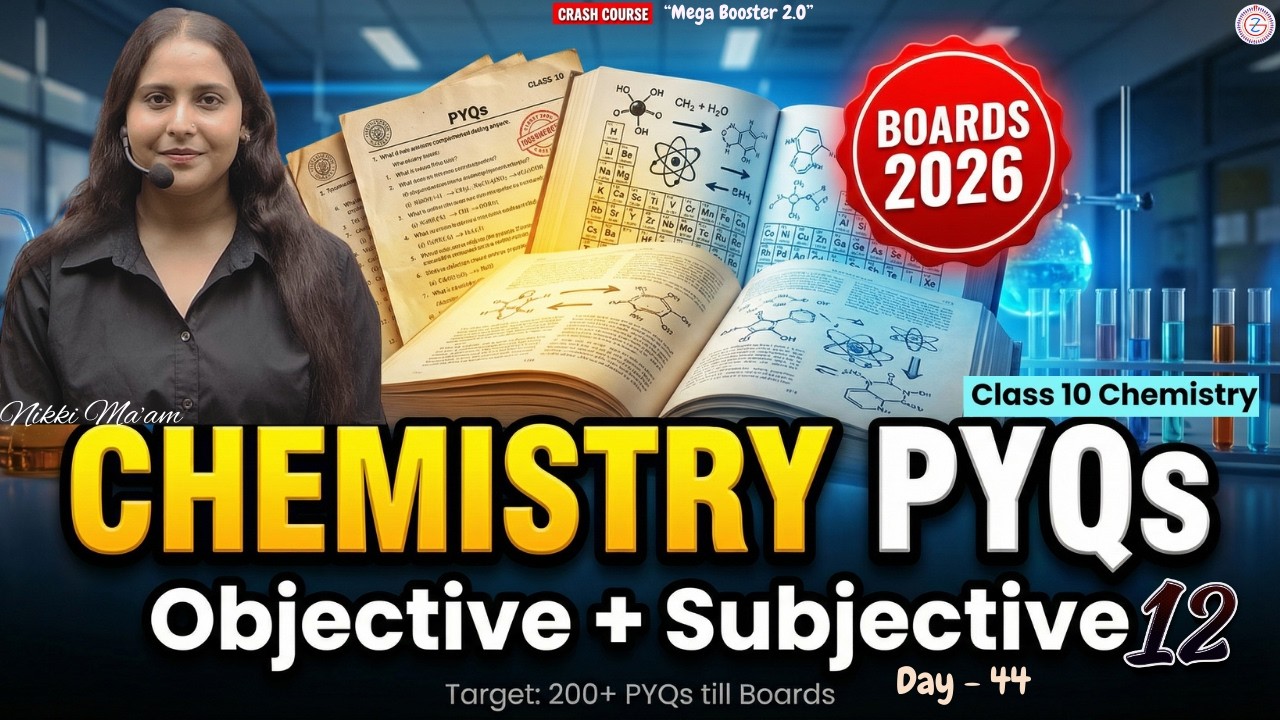 Class 10 Chemistry PYQs Part 12 Board 2026 | All Important Objective & Subjective Questions 200+PYQs