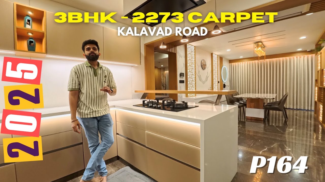 CONVERTED TO 3BHK || SUPER LUXURIOUS || 2273 CARPET AREA || KALAVAD ROAD || 2.50CR || RAJKOT || SALE