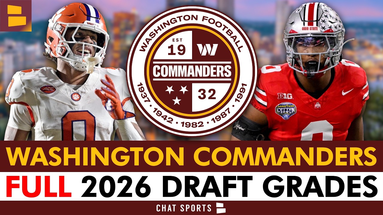 Commanders Final Draft Grades For All 7 Rounds Of 2026 NFL Draft Ft. Sonny Styles & Antonio Williams