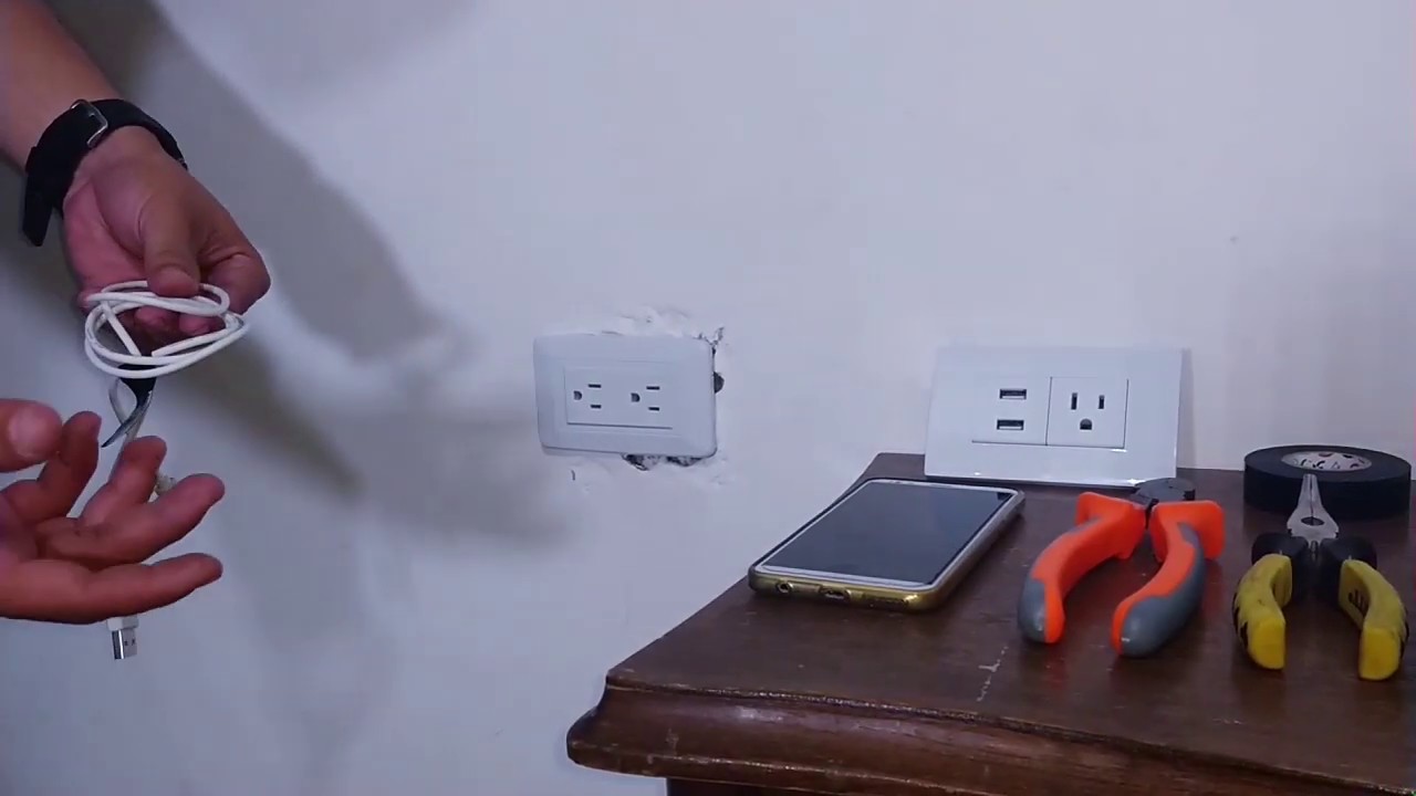 Como Instalar Toma Corriente con Cargadores USB - Fácil - Instalaciones eléctricas