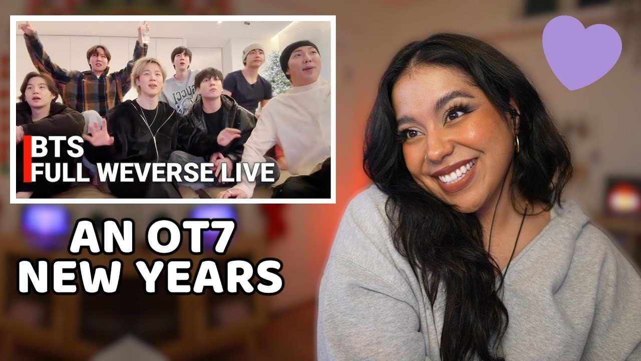 BTS OT7 Full Weverse Live on NEW YEARS reaction | starting the year off RIGHT!!