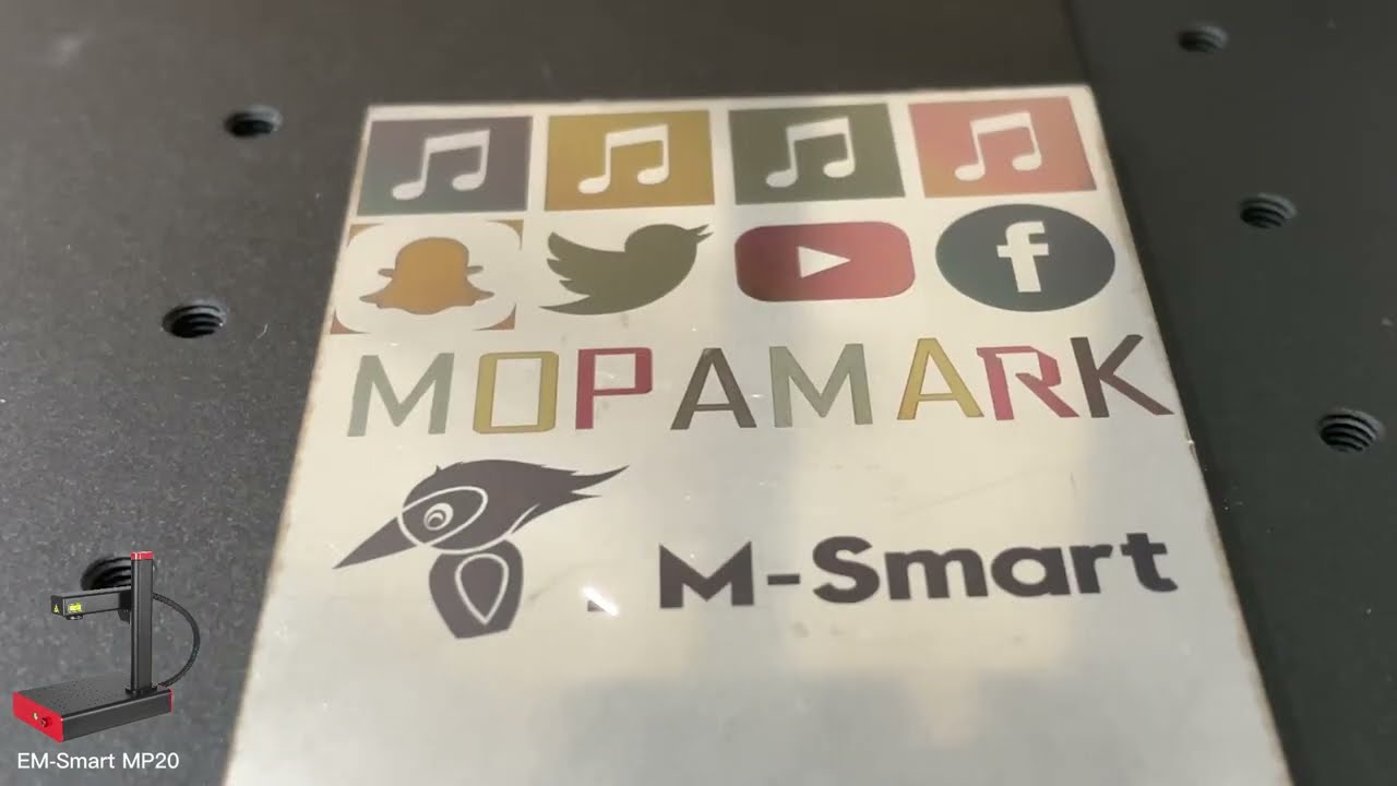 EM-Smart MP20 20W JPT MOPA color marking on stainless steel