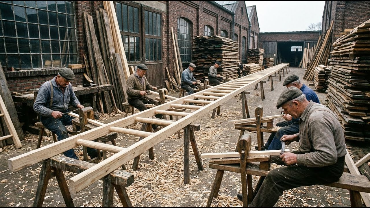 WATCH: How Ladders Were Made in the 20th Century | Traditional Handcraft Process