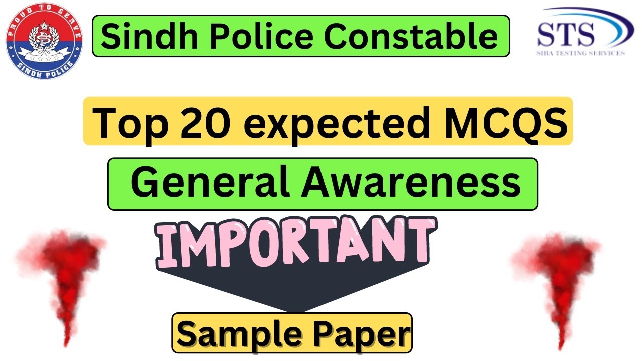 Sample Paper of General awareness | repeated MCQs | General knowledge | Sindh Police BPS 7 | IBA STS