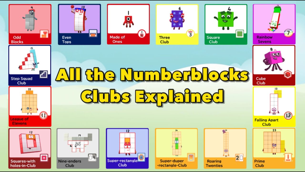 Все клубы Numberblocks с объяснениями