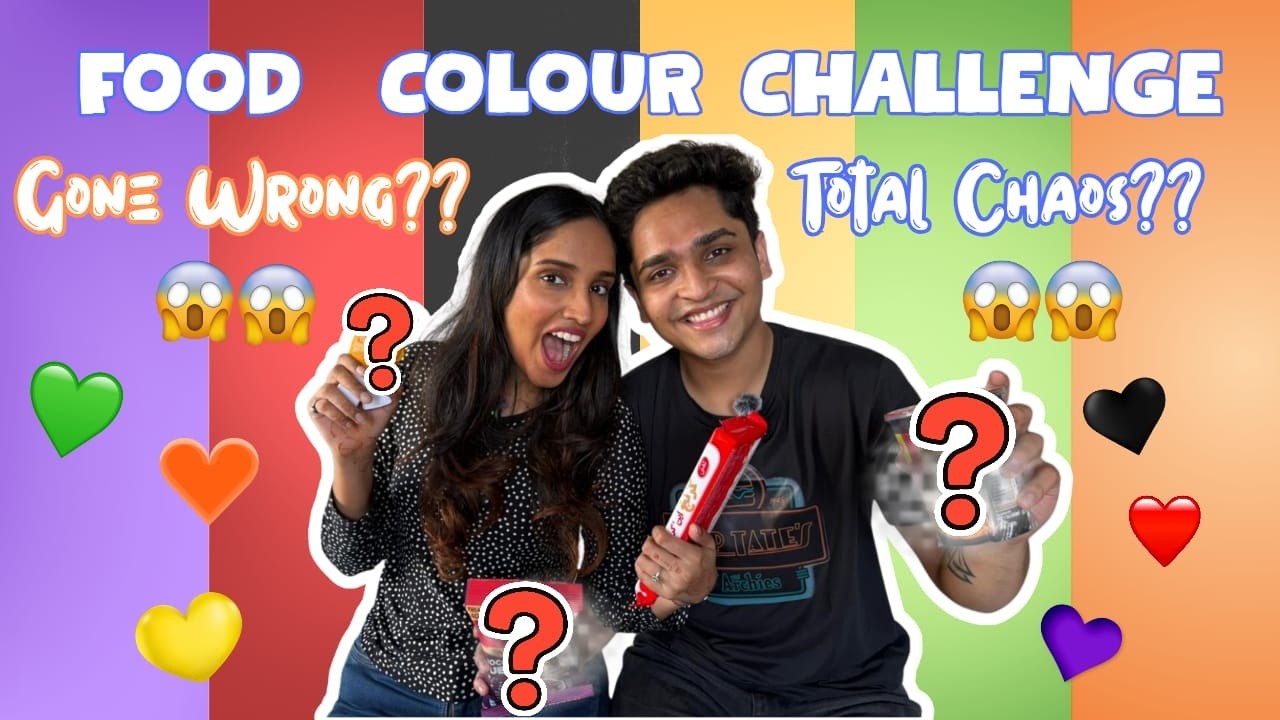 OUR FIRST COUPLE FOOD CHALLENGE  *Chaotic Results* 😭🌈 Ravija Deshpande