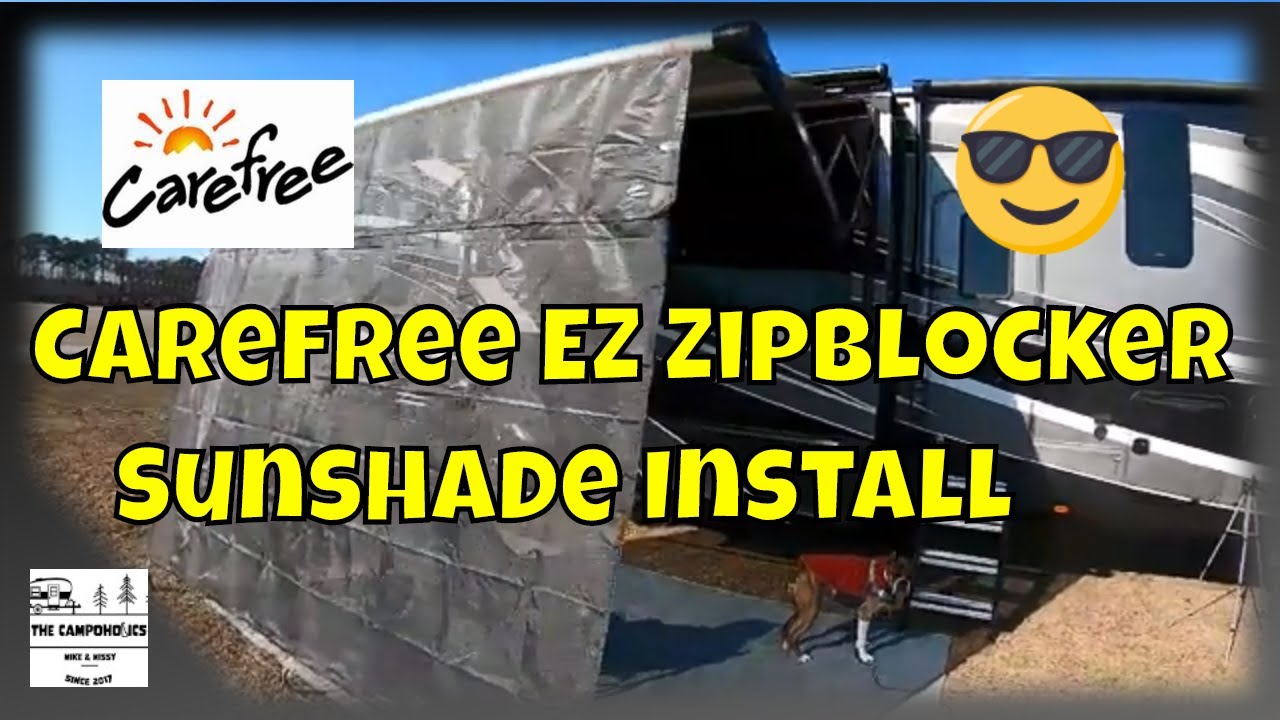 CAREFREE EZ ZIPBLOCKER RV Awning Shade and DURA-MAT / WE ARE CARE FREE! 😎