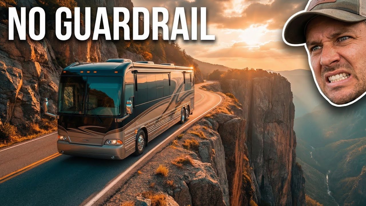 Управление автодомом весом 30 000 фунтов на самой опасной горной дороге.