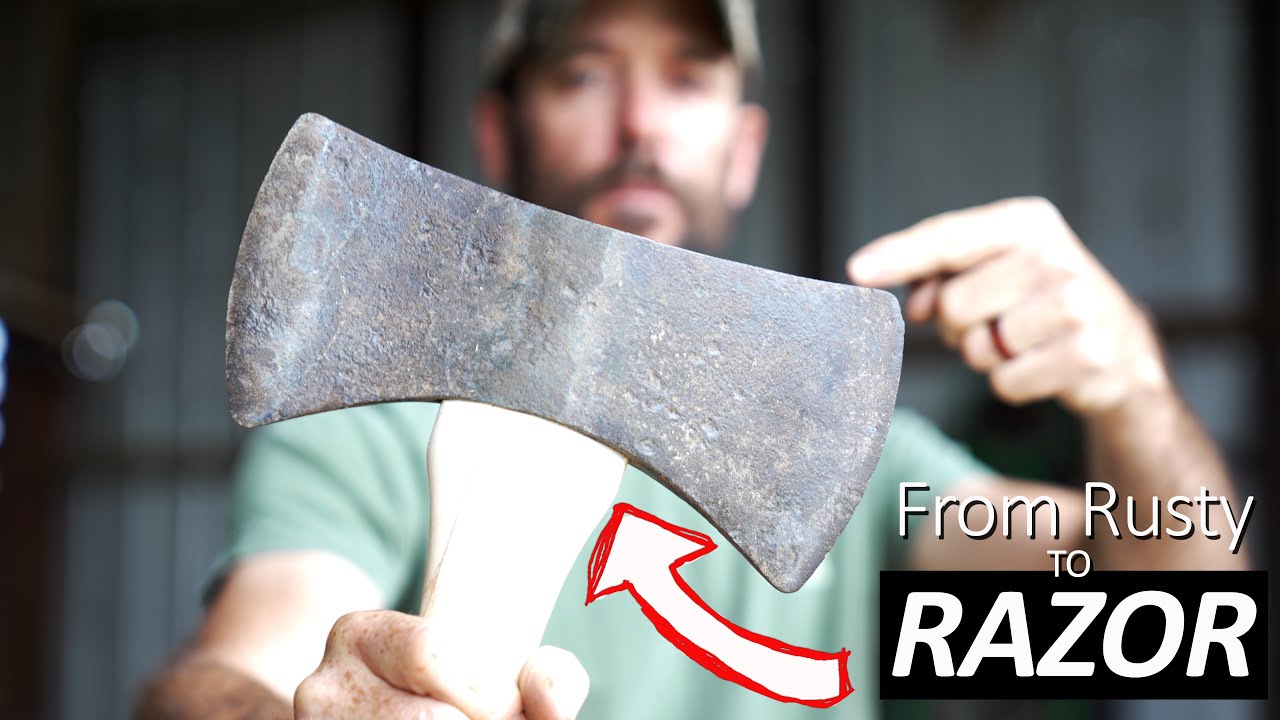 Can we make this old Axe SHAVE? Axe Sharpening 101