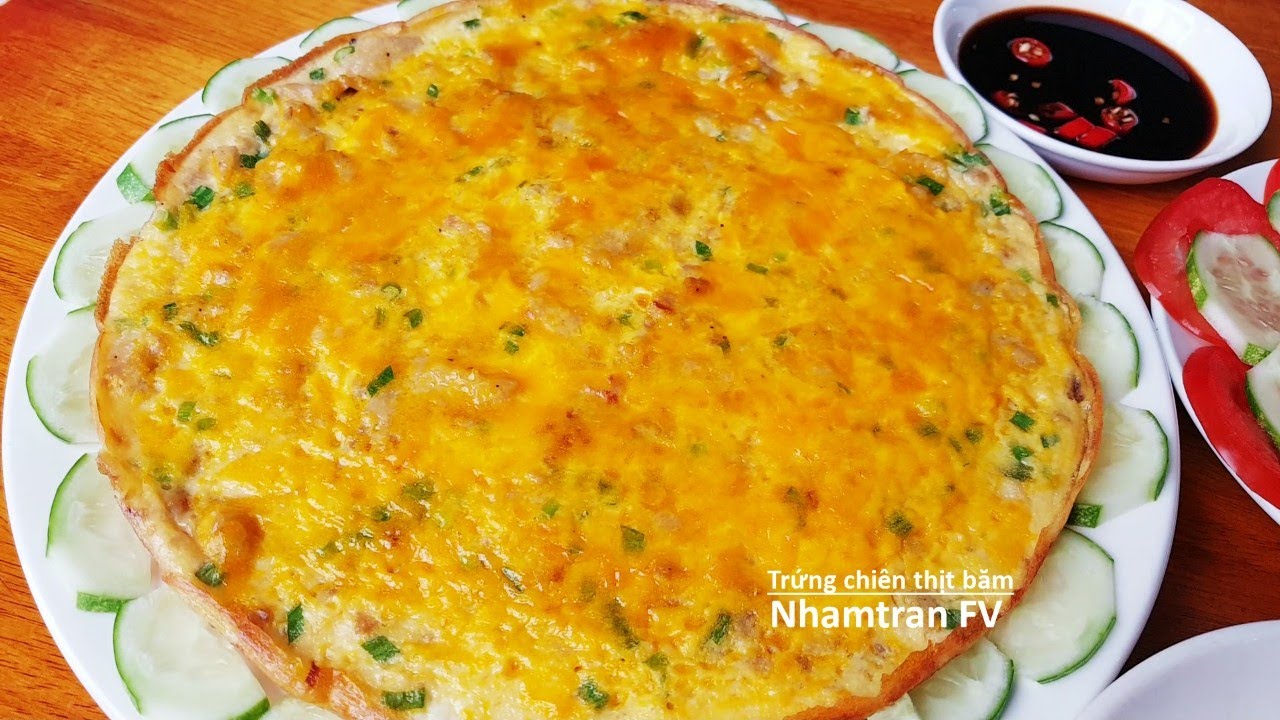 TRỨNG CHI&Ecirc;N THỊT BĂM - Chả Trứng Chi&ecirc;n Nhanh Gọn Lẹ Vị B&eacute;o Mềm Thơm Ngon Rất Dễ Nấu |Nhamtran FV