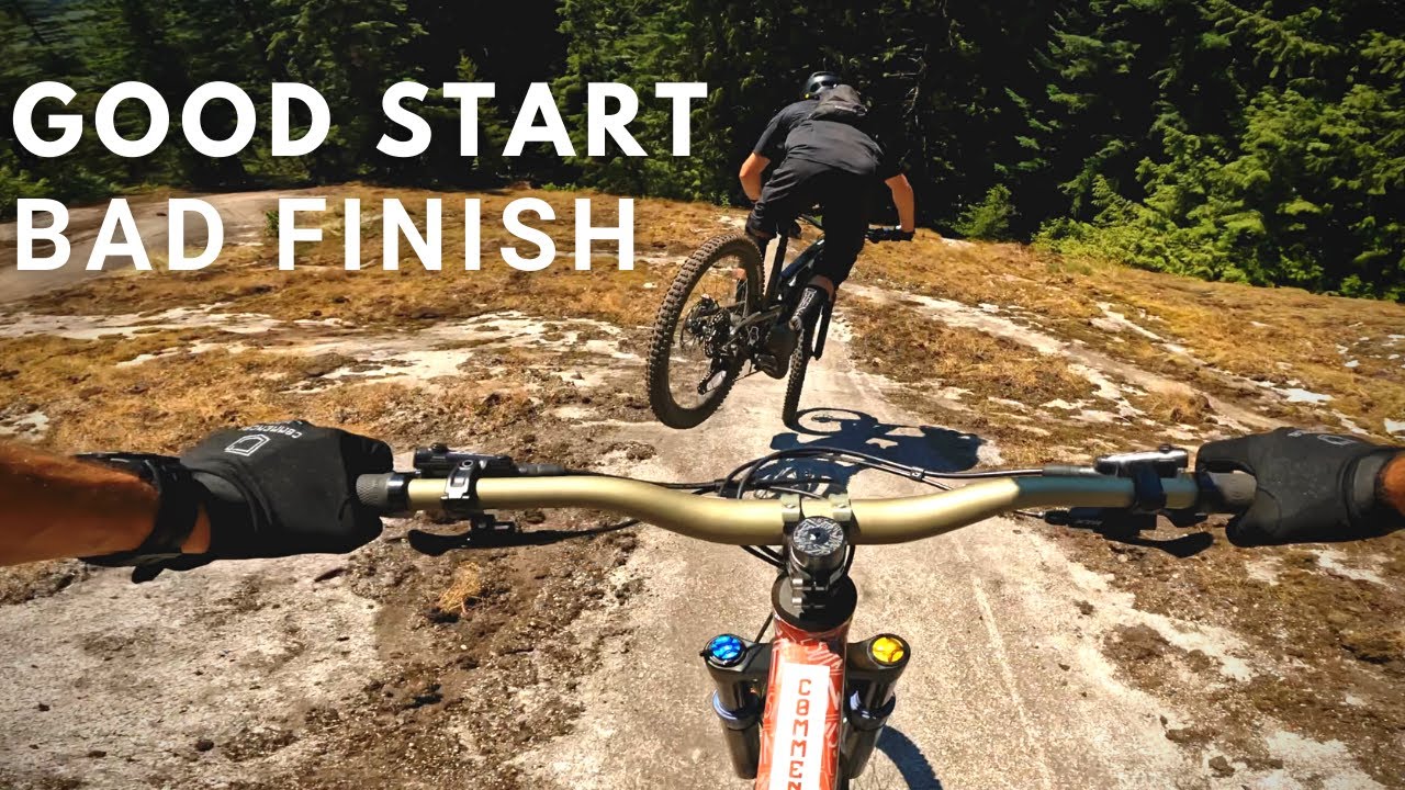 Kilian Bron and I shredding gnarly trails until...