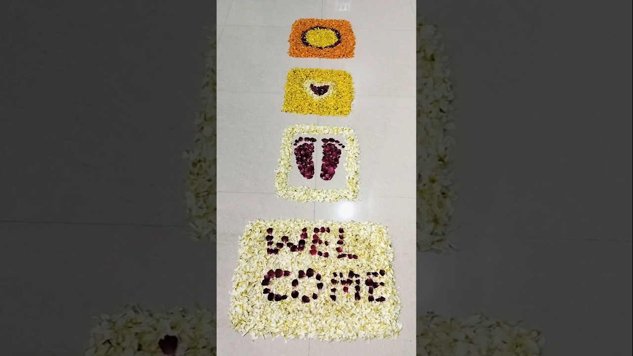 Welcome Flower decoration 🏵️😍 #couplegoals #welcomehome #bride #marriage #flowers