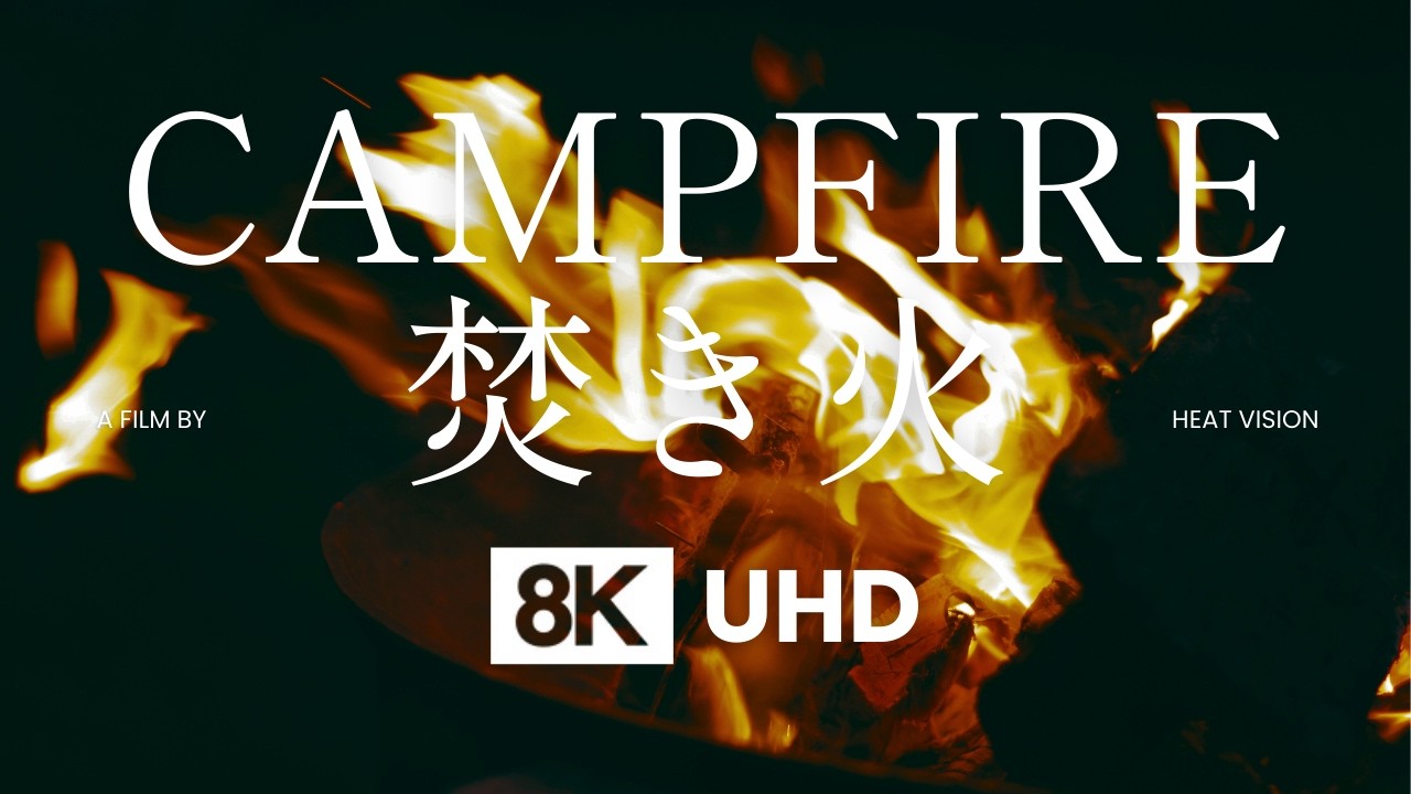 8K UHD Campfire 🔥 焚き火の音だけ｜Deep Relaxation / Meditation / Cozy Fire Sounds