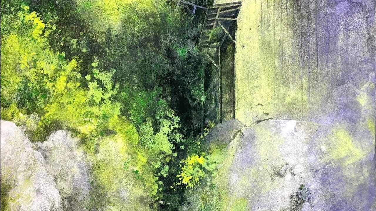 【日本画メイキング】向こう側/japanesepainting/nihonga/水干絵具/膠彩画