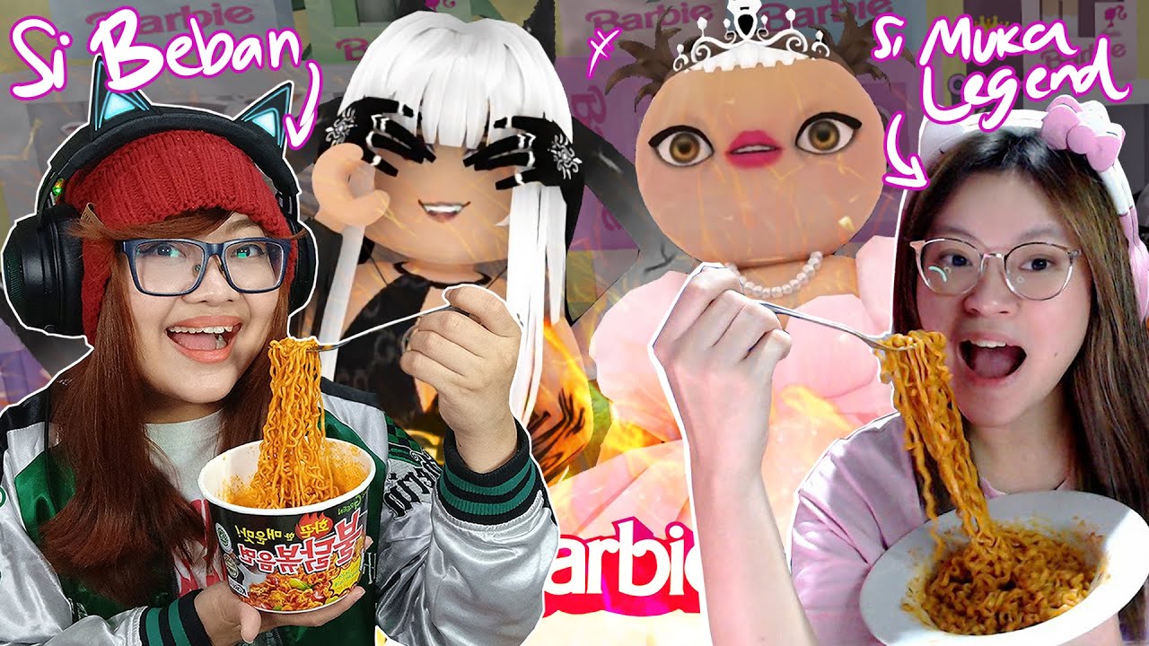 NGAKAK SAMBIL SAMYANG CHALLENGE SAMA @KeiKeiRoblox | Barbie tower