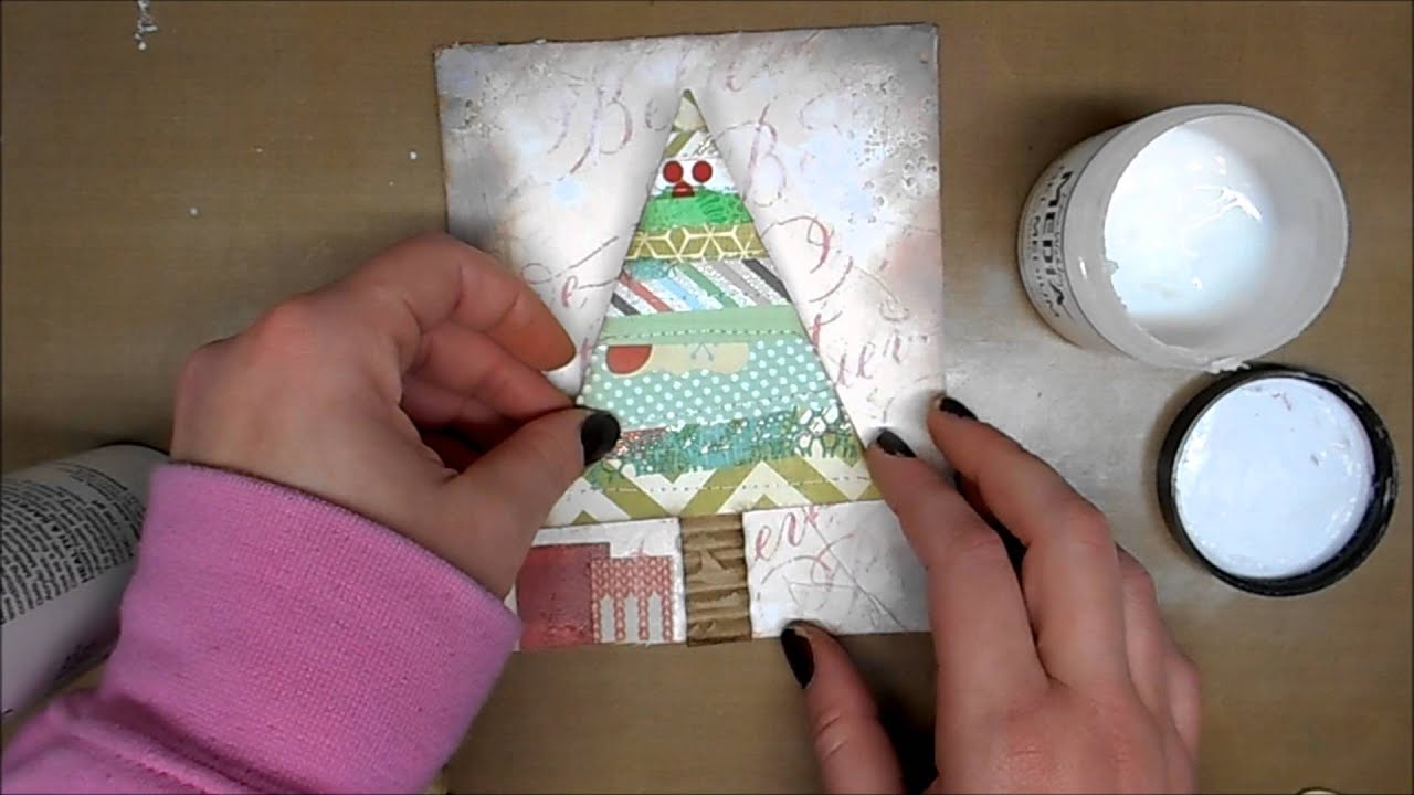 Mixed Media Christmas Card #1