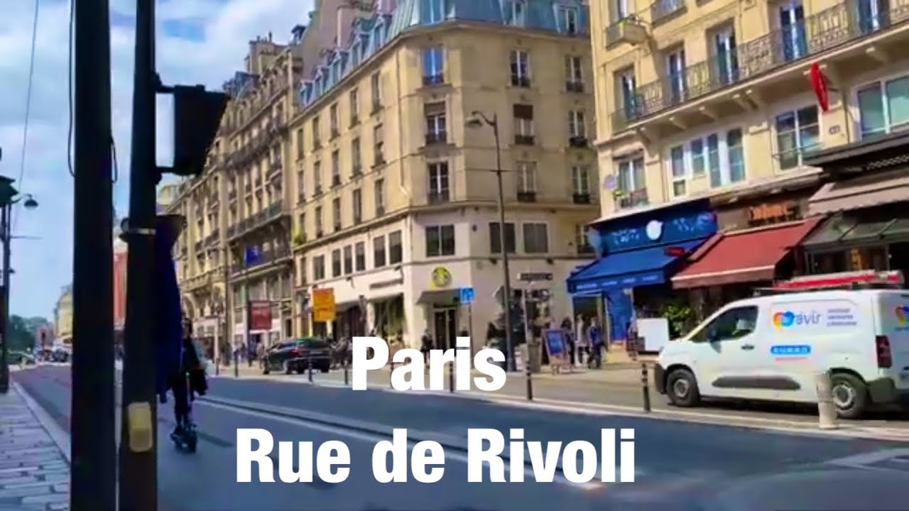 Paris city walks   Rue de Rivoli   Paris, France 4K
