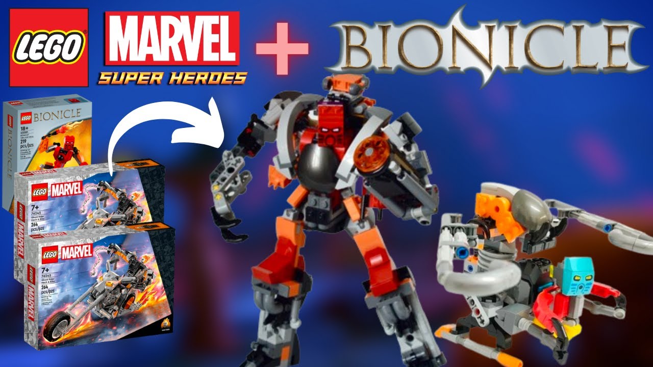 2x LEGO Ghost Rider Mechs = Bionicle EXO-TOA and BOXORs!