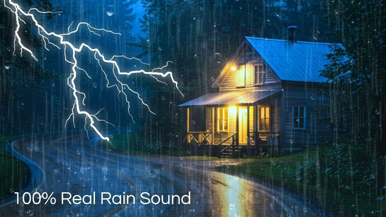 Deep Sleep Instantly On Rainy Night | Relaxing Rain & Thunder Sounds for Insomnia Relief, ASMR