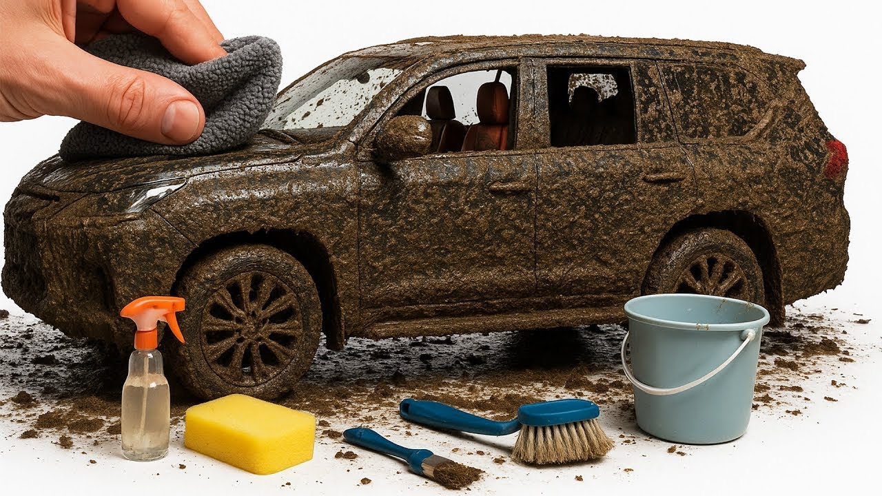 Super Realistic Cleaning of a 1:24 Lexus LX 570 After a Brutal Off-Road Journey