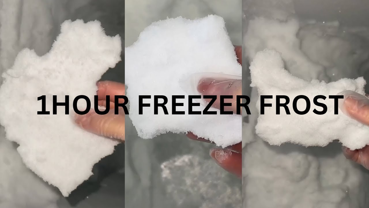 1 HOUR NON STOP FREEZER FROST EATING | ICE EATING ASMR | DEEP FREEZER FROST