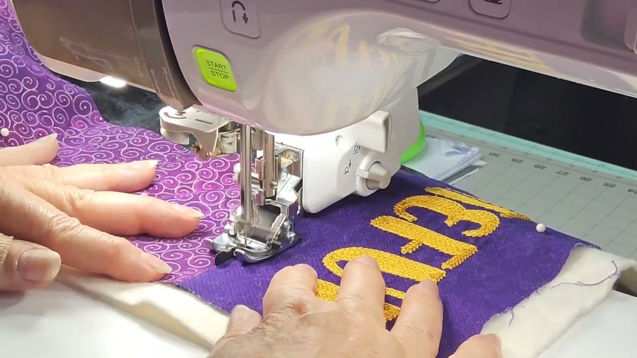 Babylock Solaris 3 (Vision) Journey — подушка-тыква — стежки лицевой стороны подушки с использова...