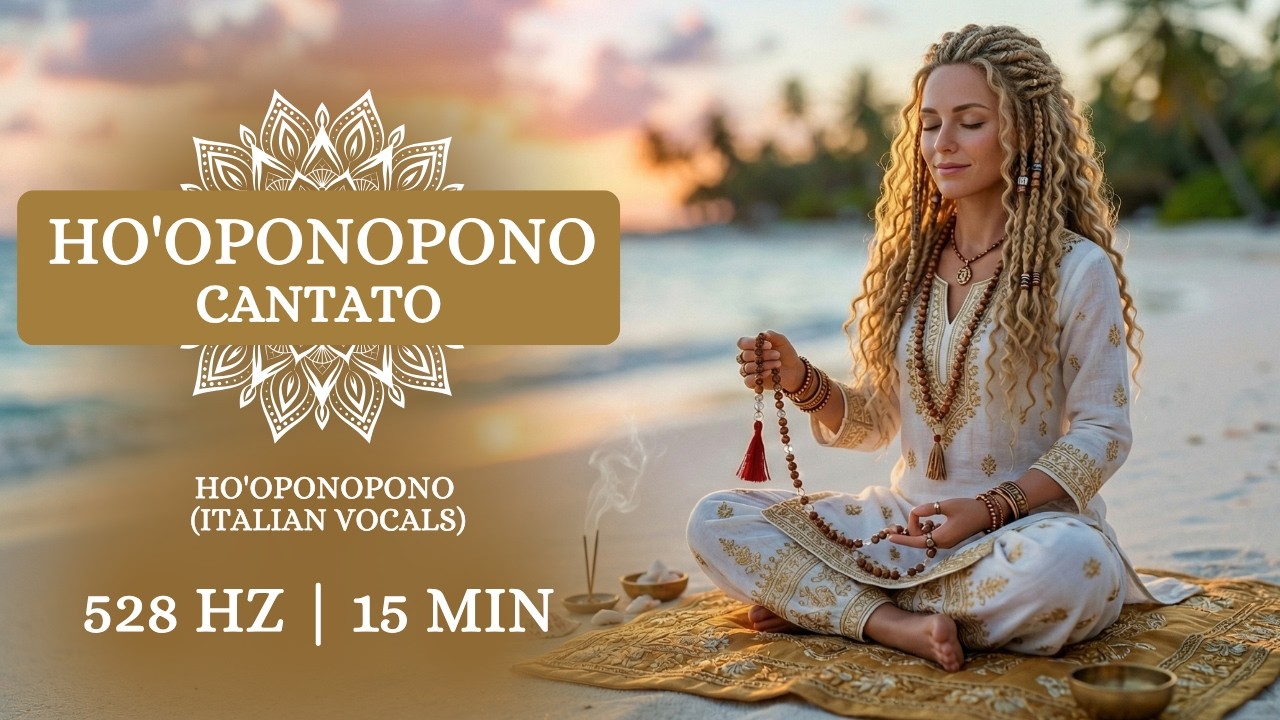 MANTRA HO'OPONOPONO di Guarigione (Cantato) 528 Hz | Mi dispiace, Perdonami, Grazie, Ti amo | 108x