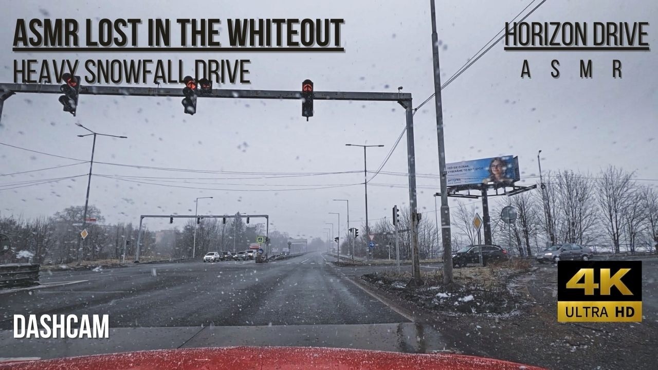 Lost in the Whiteout ❄️ Heavy Snowfall Drive - City to Mountain Valleys | Slovakia ASMR (4K 60FPS)