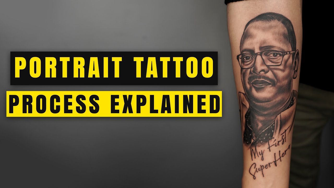 Portrait Tattoo Tutorial | Stencil, Needles, Setup & Tattoo Process