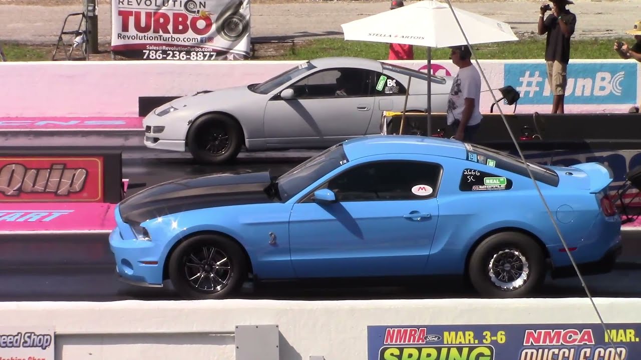 Nissan 300zx vs GT500, Toyota Supra, ZL1 Camaro and Hellcat 1/4 Mile