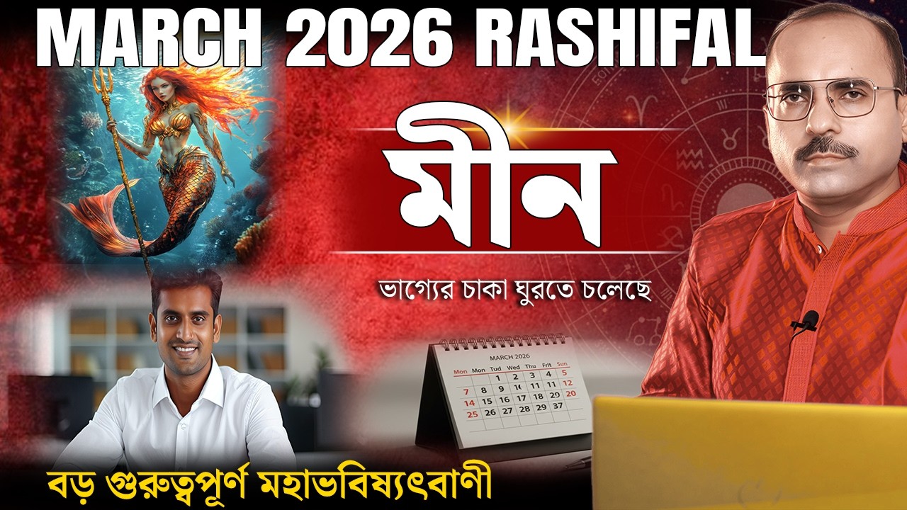 মীন মার্চ ২০২৬ রাশিফল ​​| Meen Rashi March 2026 | Pisces March 2026 Horoscope