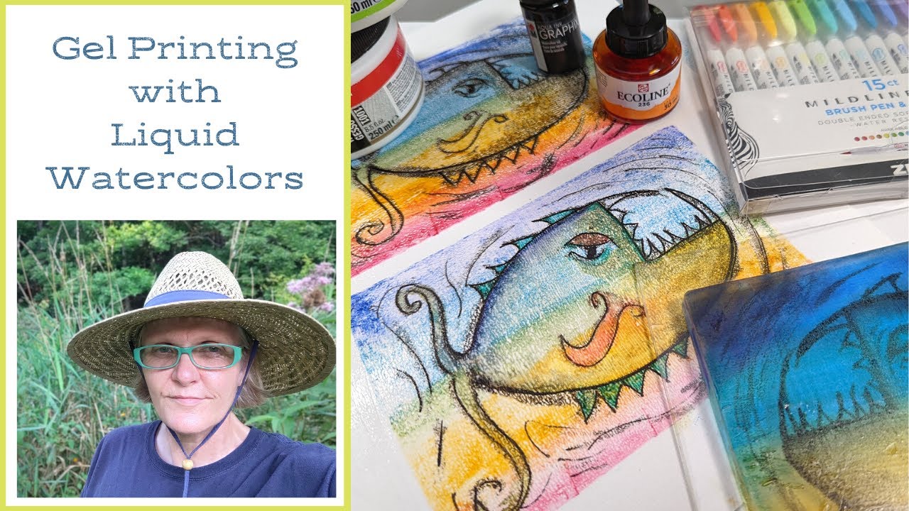Gel Printing with Liquid Watercolors