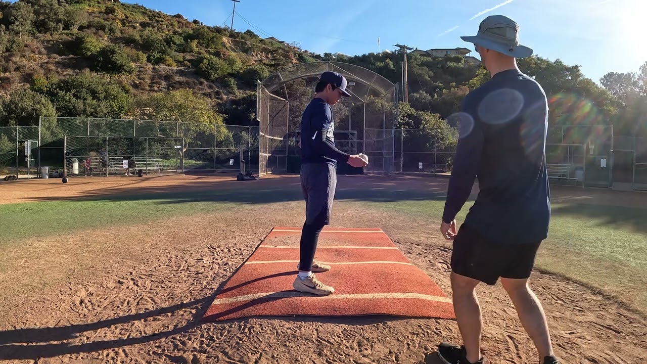 01-05-2025 Lucas Nguyen pitching lesson with Ian Clarkin