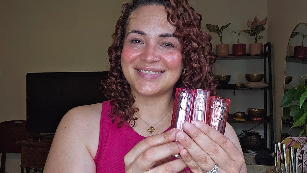 Dior Rosy Glow Stick swatches and demo. Rosewood, Candy and Berry shades.