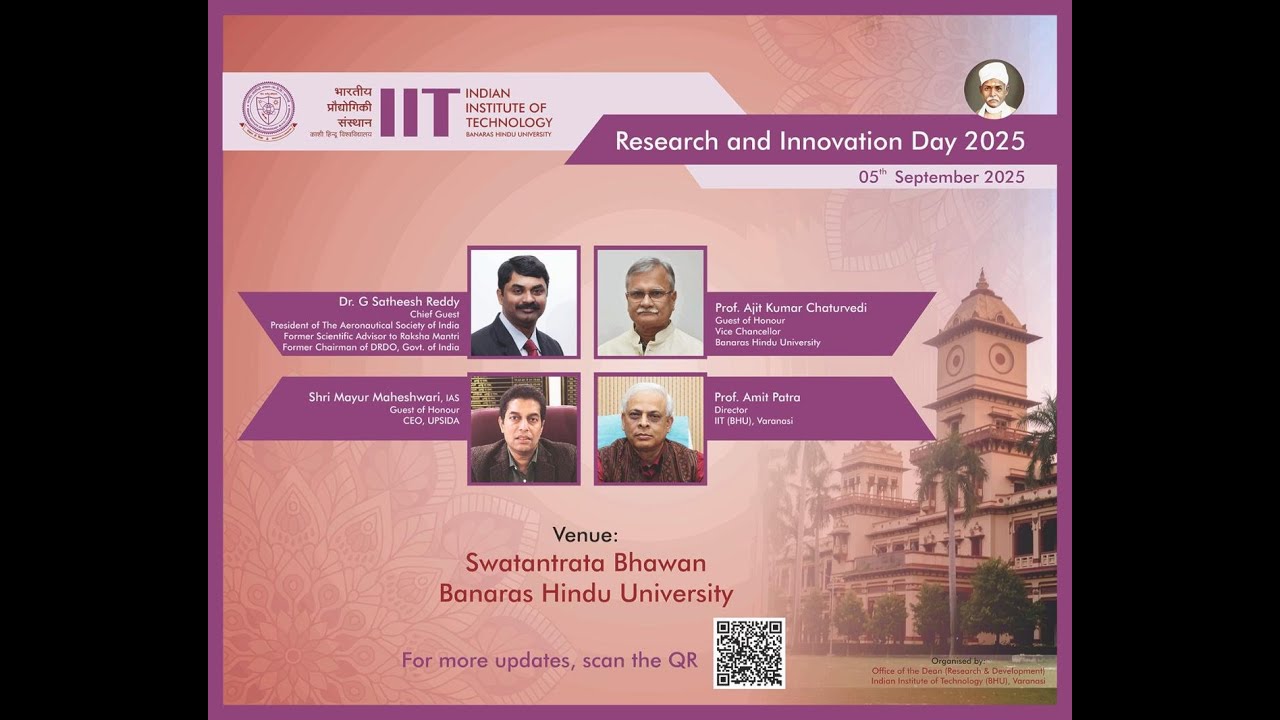 Research and Innovation Day 2025 | IIT(BHU) Varanasi | 05 September 2025