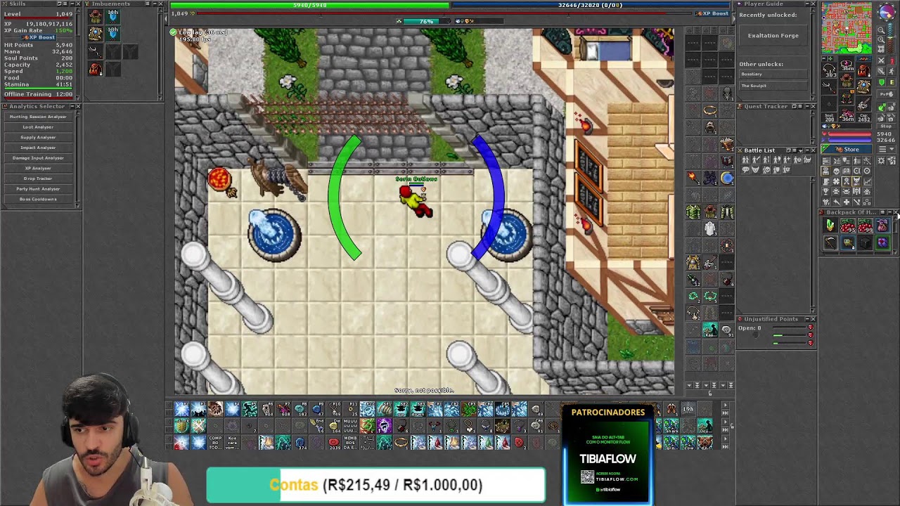 🔴 AO VIVO | Tibia (Honbra) + ROM Golden Age | PvP, Hunt e Evolução no MMORPG !donate !livepix