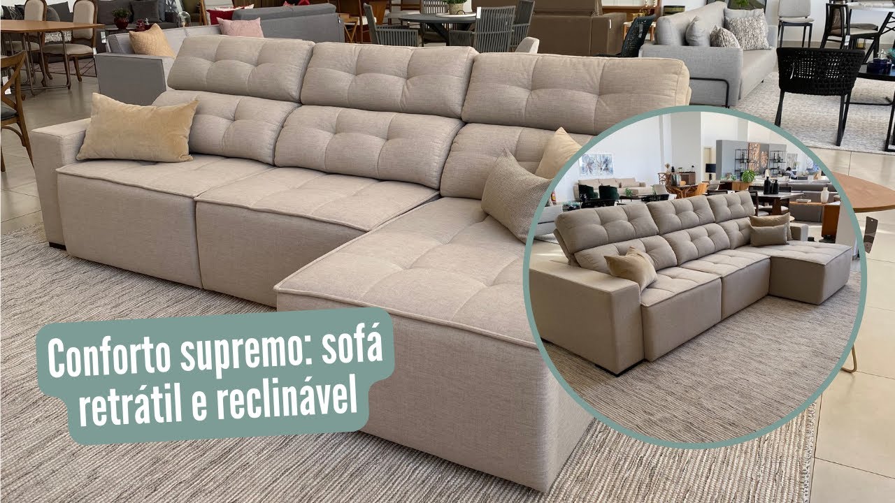 Conforto supremo: sofá retrátil e reclinável para relaxar em casa | Fratelli House