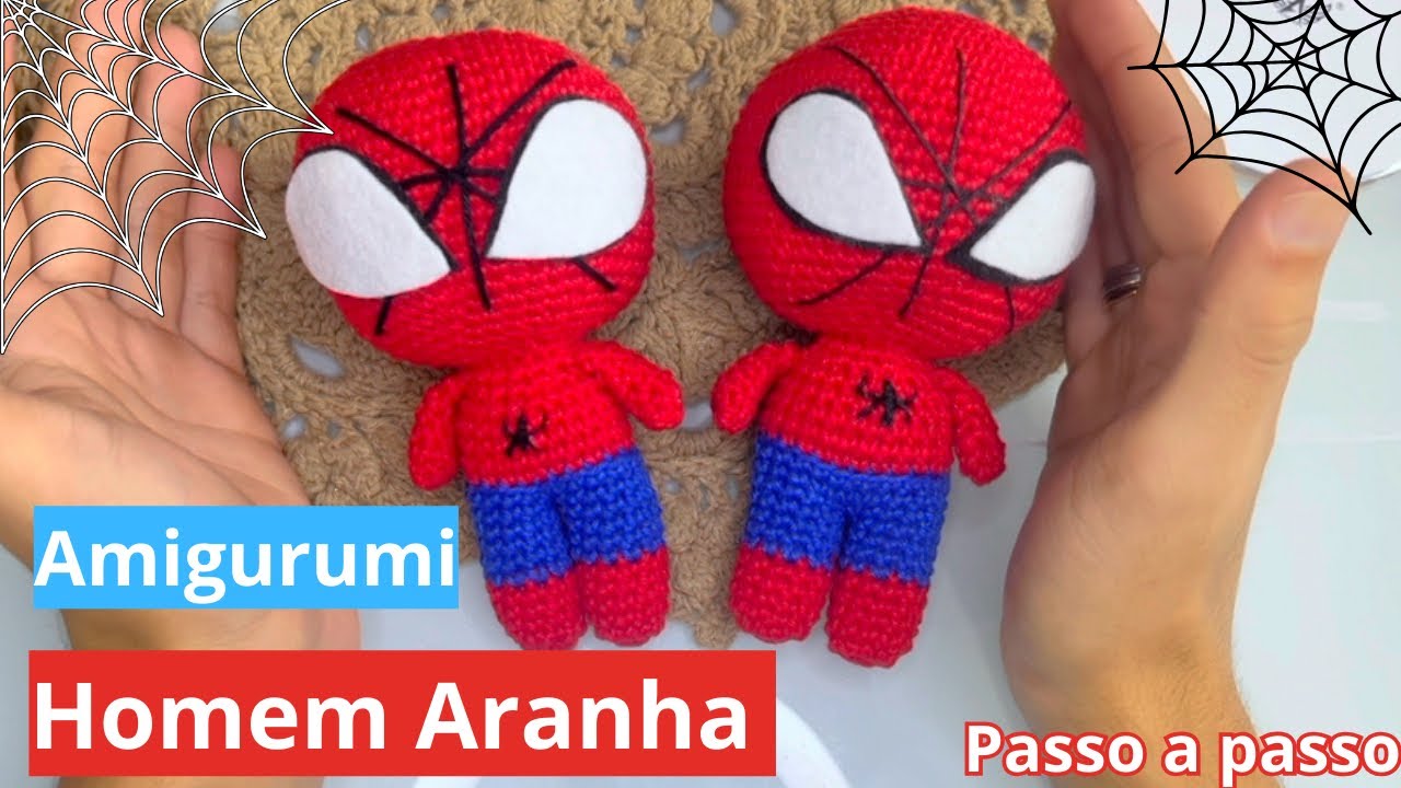 Homem aranha Amigurumi | passo a passo crochê