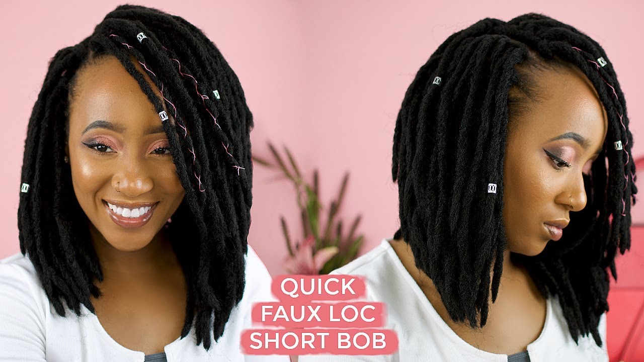 SHORT BOB FAUX LOCS 👑! Crochet Braids in Under 3 Hours using Janet Collection 12