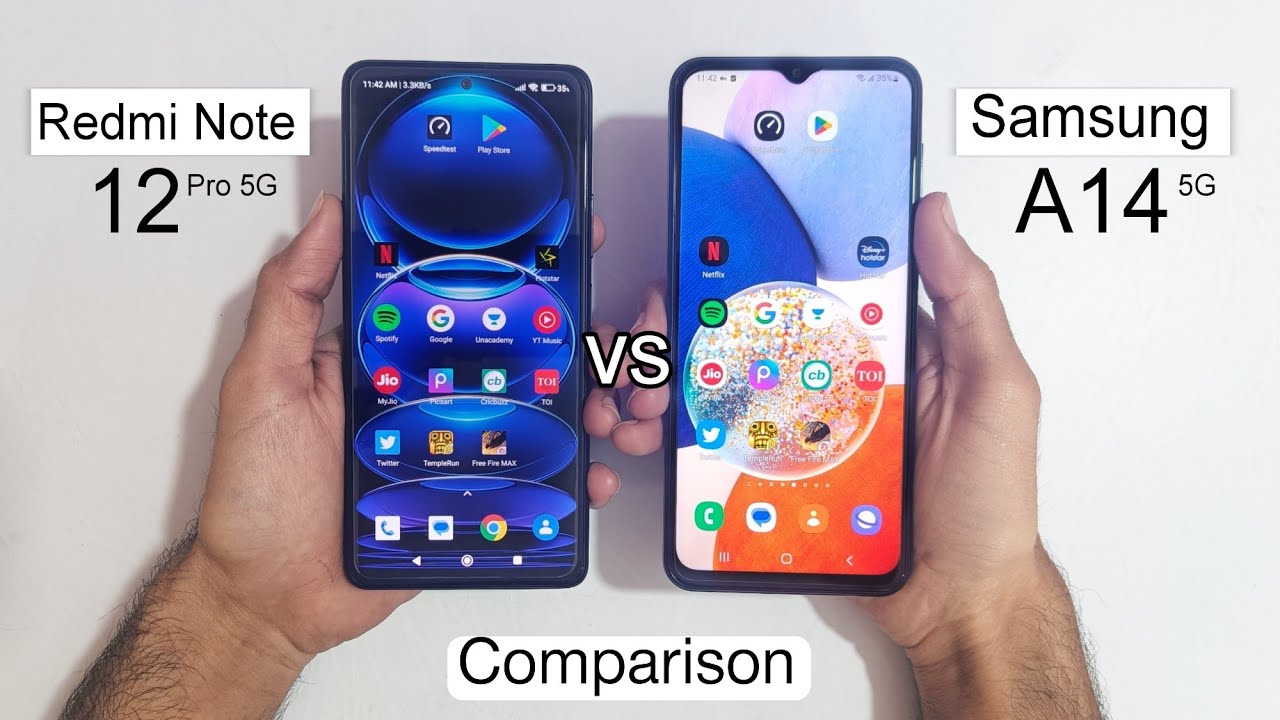 Redmi Note 12 Pro 5G vs Samsung Galaxy A14 5G  Speed Test Comparison