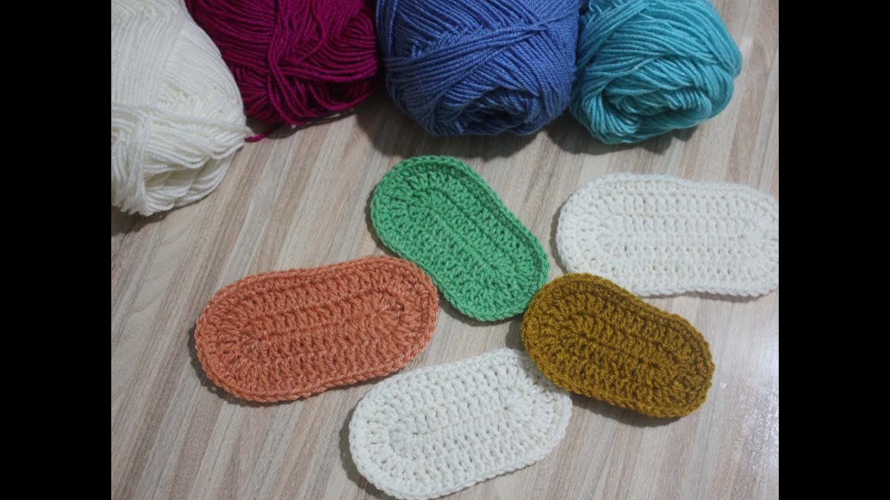 Baby Shoes Sole 6-9 months size/full pattern in details for crochet baby sole shoes (all sizes)