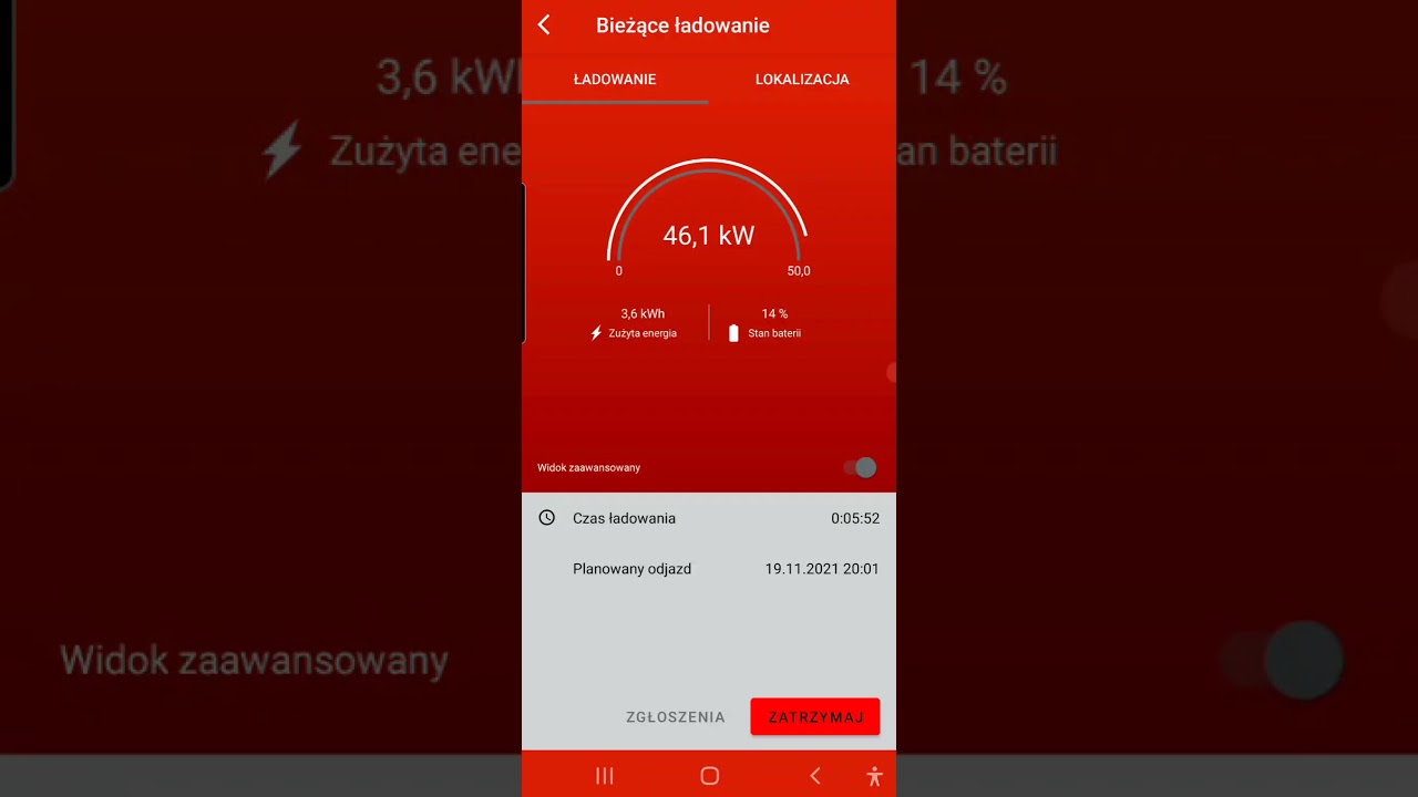 Ładowanie Nissan Leaf 2014 na Chademo Orlen.