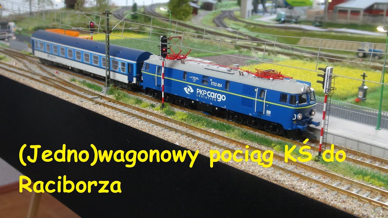 Na makiecie: Jednowagonowy pociąg KŚ do Raciborza