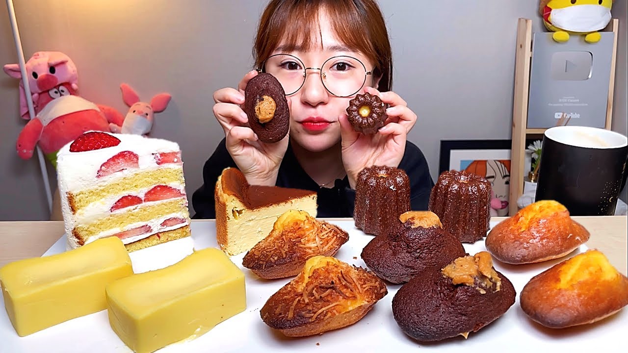 진주 차분히 케이크 테린느 마들렌 까눌레 디저트 먹방 Dessert Mukbang